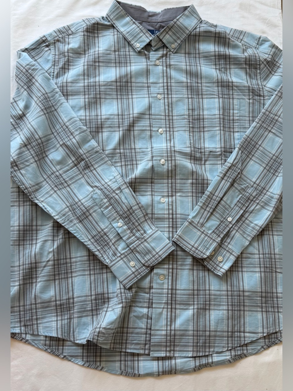 George Classic Fit Blue Long Sleeve Button Down Shirt Size 2XL (50-52)